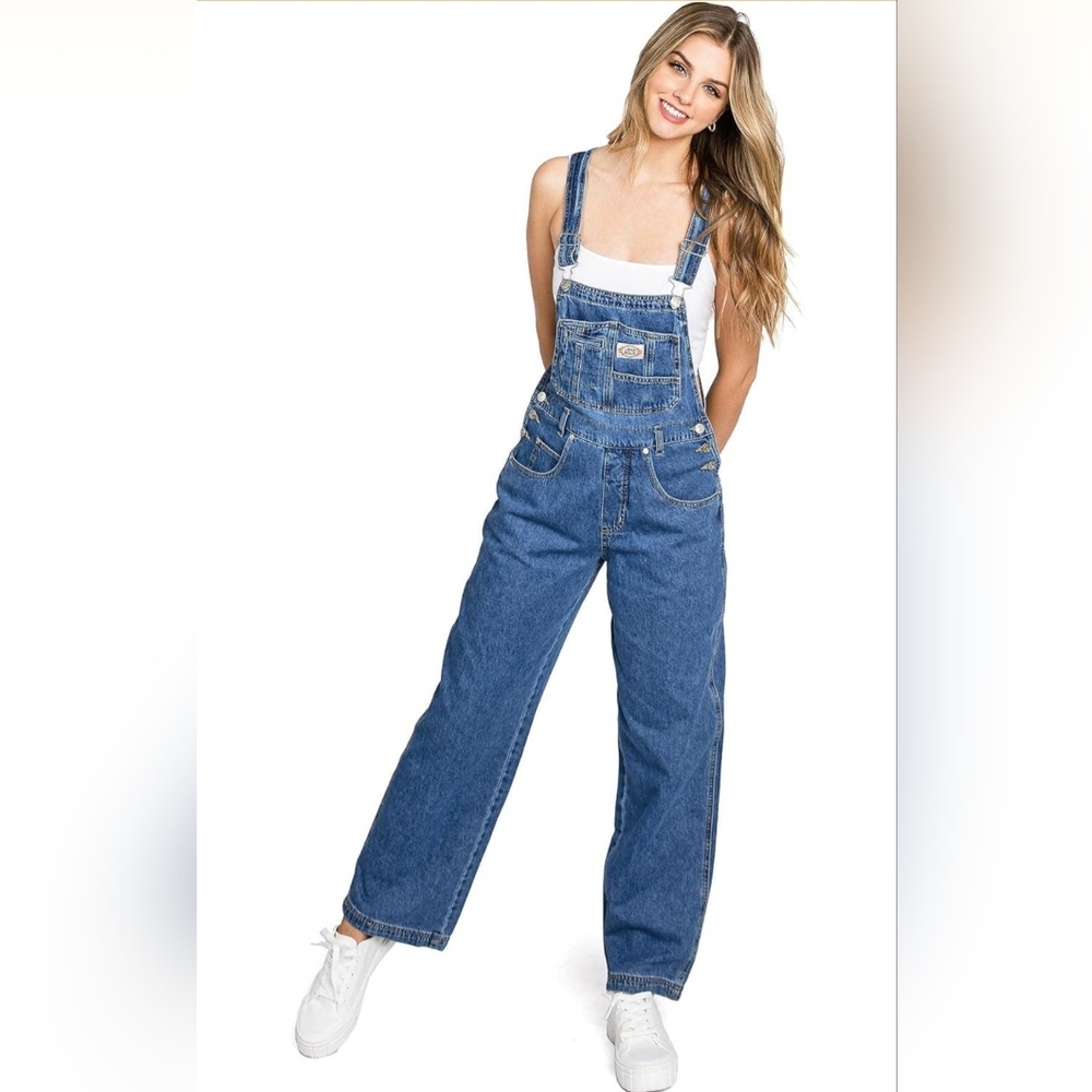 Women's Classic Blue Denim Jeans Overalls